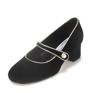 [BABARA] 바바라 벨벳 메리제인 펌프스 블랙 BBF707