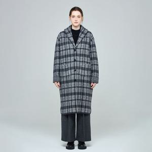 [유닛]라쿤 블렌드 글리터 체크 아이비 코트 (UFKKCO46DN-GREY)