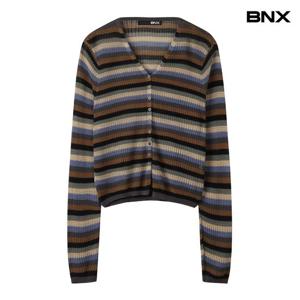 [비엔엑스]에스닉 버튼업 브이넥 스트라이프 긴팔 가디건 (BX3CD013L0)