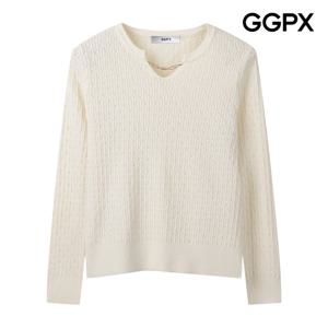 GGPX  체인넥 포인트 니트 (GP9KP032F)