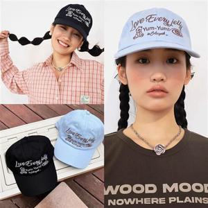 베어야미볼캡 자수 레터링 단색 캐주얼 데일리 모자 여름모자