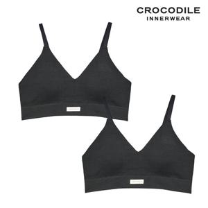 [크로커다일] 감탄브라 에브리핏 소프트 브라렛2종 블랙 CDWBR5O22_2