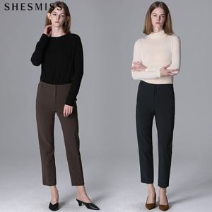 [쉬즈미스][쉬즈미스(SHESMISS)] 모던 솔리드 슬림 팬츠 (택가격