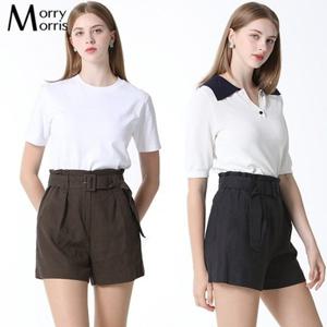 [르오트]린넨 벨티드 밴딩 쇼츠 팬츠_18423536_588586