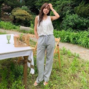 [다잇템][다잇템] 여성 코튼 고무줄 잔줄지 넓은 SS 팬츠_218444