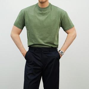 [다잇템][다잇템] 남자 머슬핏 SS 쿨 반소매 피그먼트 U넥 티셔