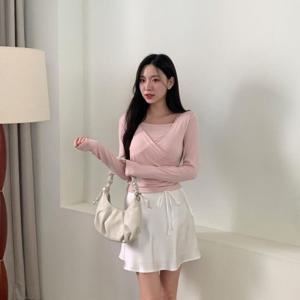[신상오픈런]KHKA4B노에이 매듭 숏스커트 스프링 끈 여성 로맨틱