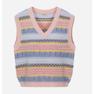 [써스데이아일랜드]7도 자카드 니트 베스트 T252MVT139W