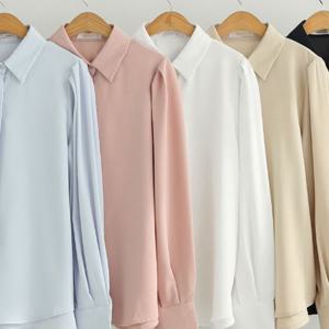 [나야홍]데일리무지퍼프블라우스 409S650S 빅사이즈 여성의류