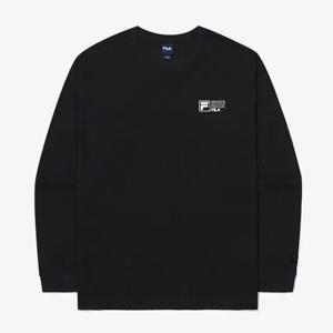[휠라] 유니 컴포트핏 그래픽 긴팔 티셔츠 FS2RLG3102X BLK 티셔츠