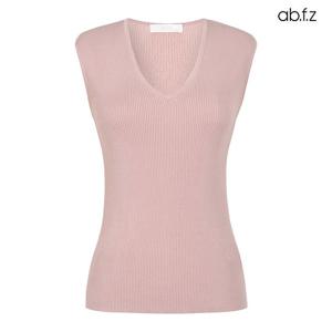 [ab.f.z] 슬림 브이넥 민소매 골지 니트 (AFX3HW37A)