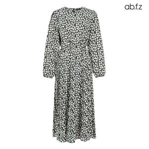 [ab.f.z] 하드 패턴 라운드넥 플레어 원피스 (AFX5HO31A)