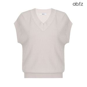 [ab.f.z] 물결 브이넥 캡소매 반팔 니트 (AFY2HW56A)