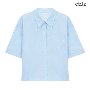 [ab.f.z] 자수 포켓 크롭 반팔 셔츠 (AFY2QBZ2A)