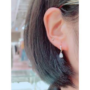 미니골드 14K 페어 큐 드롭귀걸이 MEM21909