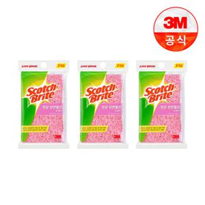 [3M]항균 천연펄프 스폰지 수세미 2입(일반세척용) 3개세트