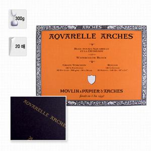 [캔숀]아르쉬 수채화 패드 300g / 4면제본(20매) 황목, 중목, 세