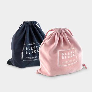 아트박스/블랑블랙 코듀로이 스트링 파우치 [핑크]
