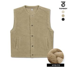 [탑보이][탑보이] 플리스 오버핏 양털 덤블 조끼 (RT883)