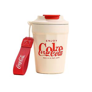릴팡 코카콜라 이중스텐 커피텀블러 390ml 크림화이트