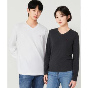 [게스] 남성 레귤러핏 브이넥 긴팔티 NP1KE406