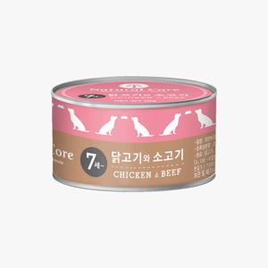 네츄럴코어 강아지캔 시니어 닭고기& 소고기 95g 강아지 간식