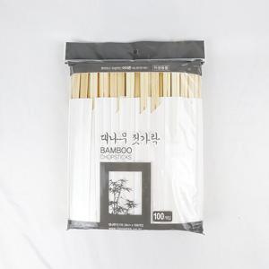 아이존 일회용 대나무 젓가락 24cm 100개입 개별포장 일식집