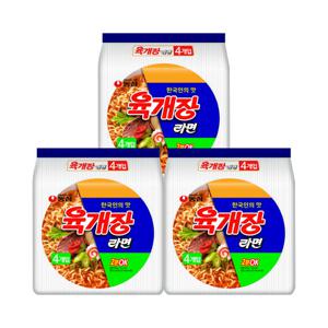 농심 육개장 라면 멀티팩(4봉지) x 3팩 / 봉지라면