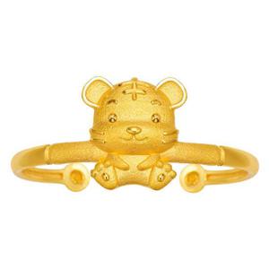 [한국금다이아몬드] 아기 순금 호랑이 돌팔찌 24K 7.5g 100일 선물