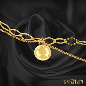 여자 순금 팔찌 엘리자베스 마름모  7.5g 99.9