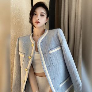 [이쁘다] 카포 라인 어깨패드 트위드 자켓