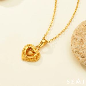 [새미쥬얼리] 24k 순금 트리플 하트 한돈 메달 펜던트 3.75g