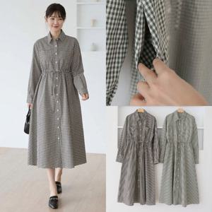 [아이우먼]위쉬몰 BN 아반빈츠체크카라원피스(Q498H401) 빅..
