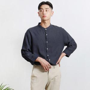 남성 헨리넥 린넨 7부 남방 DM-SHS-QTTA1914-네이비