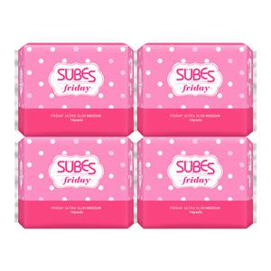 슈베스 생리대 프라이데이 울트라슬림 중형 14P x4팩