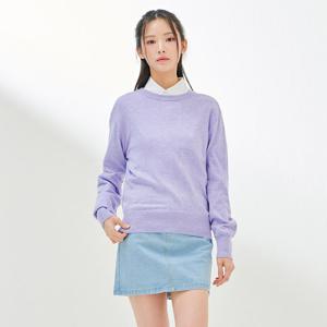 여성 벌룬 소매 라운드 스웨터-DARG5261B0T