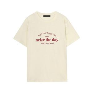 [르샵]라운드넥 시즈데이 레터링 반팔 티셔츠 (DO1LW019A)