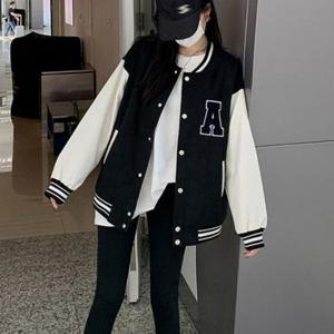 [리더스] 오버핏 알파벳 자수 로고 데일리 야구 점퍼