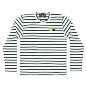 비틀즈 x 꼼데가르송 스트라이프 롱 슬리브 티셔츠 그린 VZ-T042-051