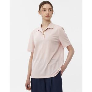 닥스 여성 24SS 클리어런스핑크 DD로고 면혼방 반팔 니트카라 티셔츠 DLTS4BE41P1