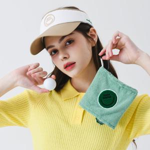 [몽버디] 스마일 사각 골프 볼타올 MINT