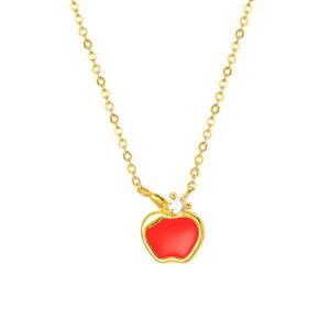 [삼성금거래소 MELORA] O컬렉션 24K 컬러풀 사과 목걸이 3.75g