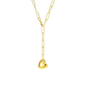 [삼성금거래소 MELORA] O컬렉션 24K 하트 볼륨 링크 목걸이 15g