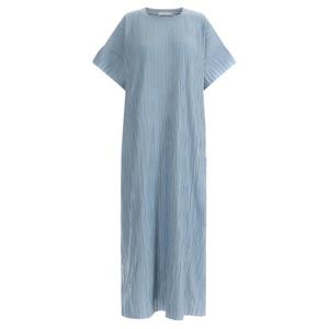 [샵앤]프릴주름 여성 라운드 데일리 이지웨어 H라인 반팔 롱원피스LL-WDR-11873-소라