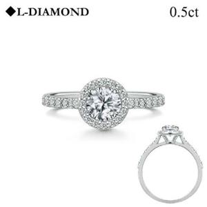 로이드 14K L-DIAMOND 해일로 5부 반지 LRD23038D