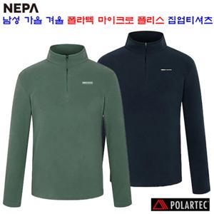 [네파][티셔츠 남성티셔츠](7J75400) 남성 폴라텍 마이크로 플리스 집업티셔츠