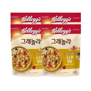 켈로그 현미 그래놀라 사르르큐브 500g 4개