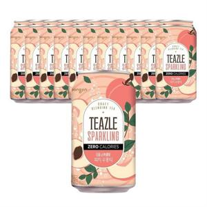 웅진식품 티즐 스파클링 제로 피치우롱티 340ml 24개