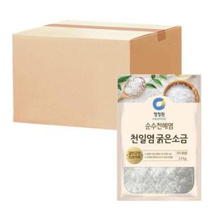 청정원 천일염 굵은 소금 2.5kg x 6개