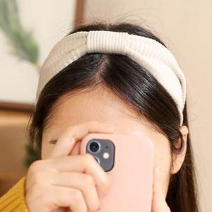 리본 터번 헤어밴드(아이보리) [엔젤슈슈] 골지